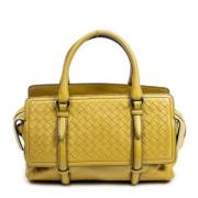 Bottega Veneta Vintage Pre-owned Laeder handvskor Yellow, Dam