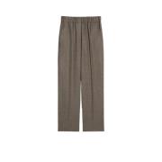 Max Mara Weekend Ullflanell Monostretch Byxor med Mikrodesign Brown, D...