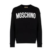 Moschino Svart Logo Print Sweatshirt Black, Herr