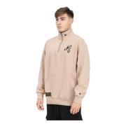 New Era Beige Lifestyle Half-Zip Sweater Beige, Herr