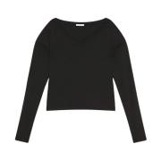 Patrizia Pepe Off-shoulder Top Art. 8M1647J013 Black, Dam