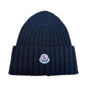 Moncler Ultrafin Ull Stickad Mössa Svart Black, Unisex