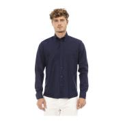 Baldinini Button-down Skjorta - Kort Krage Blue, Herr