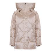 People of Shibuya Ljus Teknisk Parka med Huva Beige, Dam