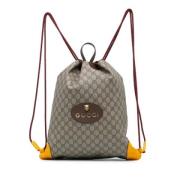 Gucci Vintage Pre-owned Tyg ryggsckar Beige, Dam