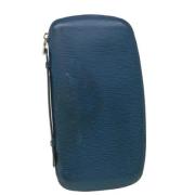 Louis Vuitton Vintage Pre-owned Laeder kuvertvskor Blue, Dam