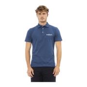 Baldinini Broderad Logotyp Polo Skjortor Trend Blue, Herr