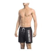 Bikkembergs Strandkläder - Sidoprint Badshorts Black, Herr