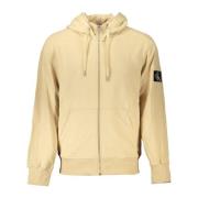 Calvin Klein Beige hoodie med dragkedja och logotyp Beige, Herr