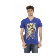 Trussardi Kortärmad V-ringad T-shirt Blue, Herr