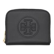 Tory Burch Svart Läder Dragkedja Plånbok Ella Bio Black, Dam