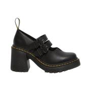 Dr. Martens Svarta läder slip-on sandaler Black, Dam