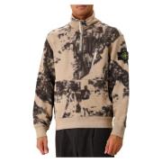 Stone Island Camouflage Half Zip Sweater Duvgrå Brown, Herr