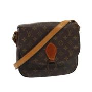 Louis Vuitton Vintage Pre-owned Canvas axelremsvskor Brown, Dam