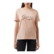 Guess Logotyp T-shirt Pink, Dam