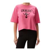 Guess Logotyp T-shirt Pink, Dam