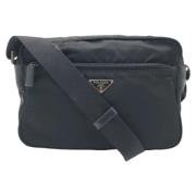 Prada Vintage Pre-owned Canvas crossbodyvskor Black, Dam