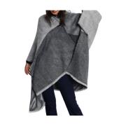 Liu Jo Svarta Mjuka Jackor Elegant Poncho Black, Dam