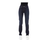 Baldinini Trendiga Jeans med Logoknapp Blue, Dam