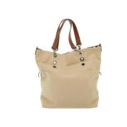 Burberry Vintage Pre-owned Canvas axelremsvskor Beige, Dam