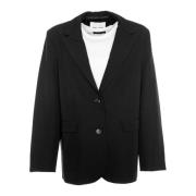 Samsøe Samsøe Blazer med trasig krage och fickor Black, Herr