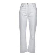 Semicouture Vit Denim Straight Leg Jeans White, Dam