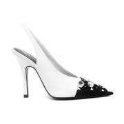 The Attico Fiona Slingback High Heels White, Dam