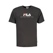 Fila Svart Bomull T-shirt Black, Herr