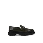 Gucci Vintage Ribot GG Logo Loafers Green, Herr