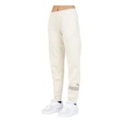 PUMA Djurtryck Stickad Loungbyxor White, Dam