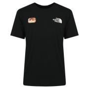 The North Face Bomull T-shirt med Ribbade Detaljer Black, Herr