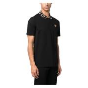 Versace Greca Polo Shirt med Medusa Motiv Black, Herr