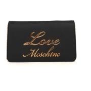 Love Moschino Axelväska med Metallkedja och Fickor Black, Dam