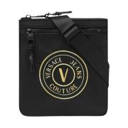 Versace Jeans Couture Stilren Läder Väska Black, Dam