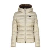 Blauer Iridescent Vit Dunjacka Beige, Dam