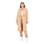 Ermanno Scervino Dubbelknäppt midi kappa kamelfärg Brown, Dam