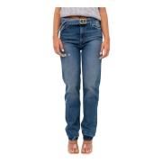 Twinset Jeans med bälte Blue, Dam