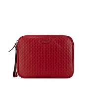 Gucci Vintage Pre-owned Laeder kuvertvskor Red, Dam