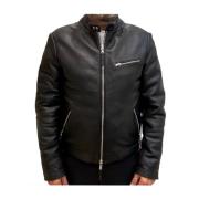 The Jack Leathers Svart läderjacka Bacrplon20 Black, Herr