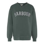 Barbour Vintage Varsity Sweatshirt Green, Dam