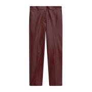 Joseph Läder Stretch Byxor - Merlot Red, Dam