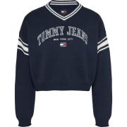 Tommy Jeans Casual V-ringade Sweaters Blue, Dam