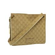 Gucci Vintage Pre-owned Canvas gucci-vskor Beige, Dam