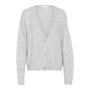 Saint Tropez Glimmer Cardigan Pearl Grey Mel Gray, Dam