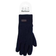 Barbour Räfflade Ullstickade Handskar Blue, Unisex