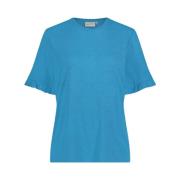 Fabienne Chapot Blå Glitter Ruffle T-shirt Blue, Dam