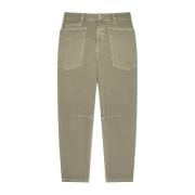 Ba&Sh Ecru Worker Style Lös Passform Byxor Beige, Dam