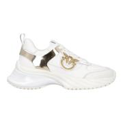 Pinko Läder Sneaker med Polyuretan, Ss0027P025Z1B White, Dam