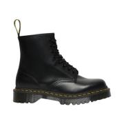 Dr. Martens Plattforms Läderstövlar i Pisa-stil Black, Herr