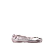 Tory Burch Ballettflats med logotypformad applikation Pink, Dam